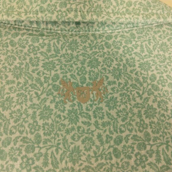 Hickey Freeman Golf polo mens XL Xlarge teal floral all over performance - Picture 4 of 8